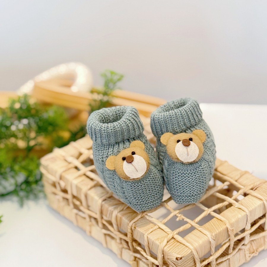    Sapatinho de linha Ursinho Verde